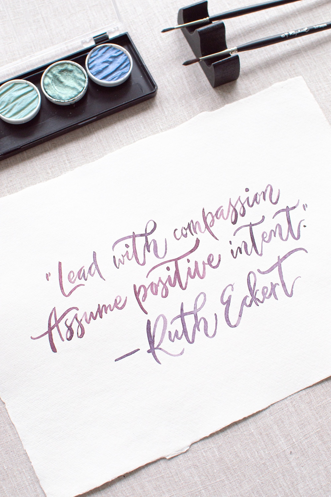 Custom Calligraphy Wall Art Watercolor Calligraphy Quote Watercolor