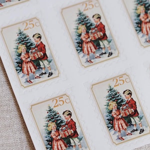 Christmas Stamp Santa Letter Stamp Sticker Christmas Santa Postal Mark Santa Postal Stamp Santa Mail Stamp Vintage North Pole Post Stamp