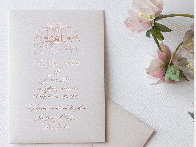 Custom Handpainted Invitation Welcome Party Invitation Wedding ...