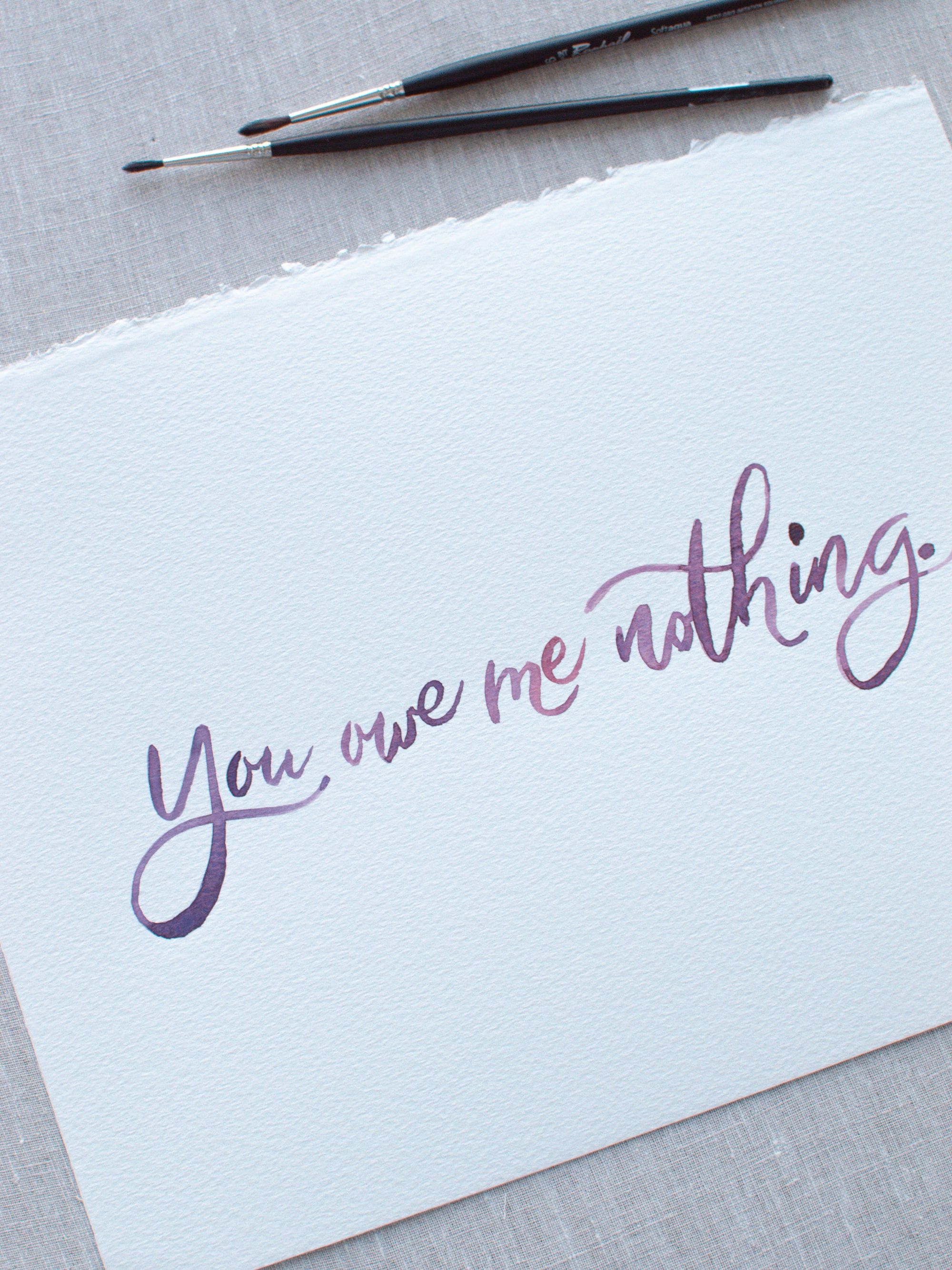 Custom Calligraphy Wall Art Watercolor Calligraphy Quote Watercolor