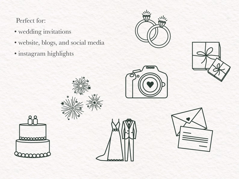 Wedding Icon SVG Wedding Clipart Wedding Timeline Icon Wedding Etsy