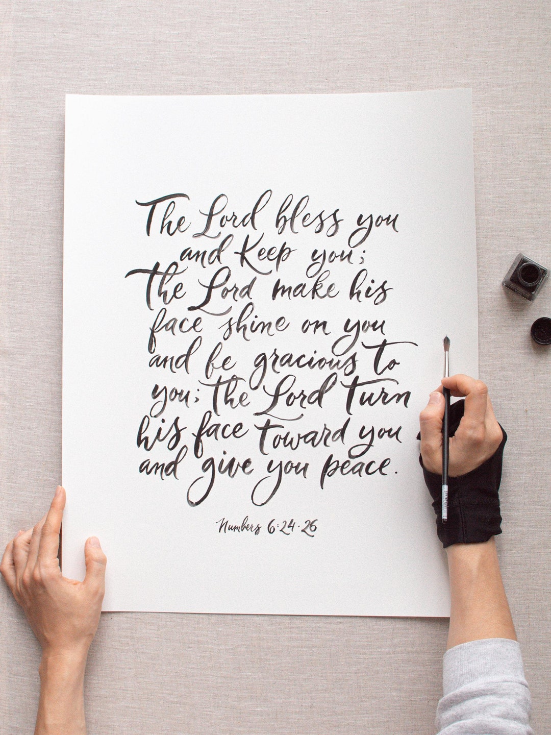 Custom Calligraphy Bible Verse Print Hand Lettered Verse Handwritten ...