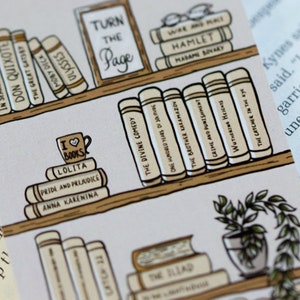 Book Lover Gift Bookmark Friend Gift Reading List Bookmark Reading Inspiration Library Bookshelf Cozy Physical Book Club Gift Idea image 6