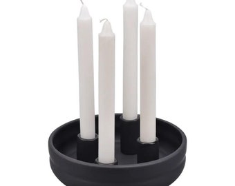 Candle bowl / Advent wreath black