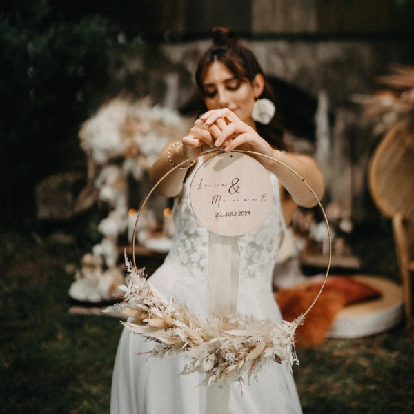 Flower Hoop Wedding | Trockenblumenkranz