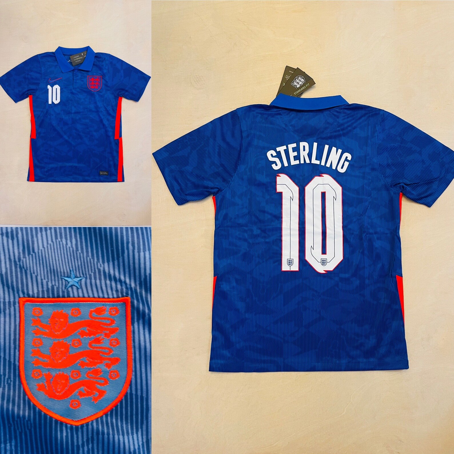 Sterling 10 England away soccer jersey Euro Cup 20/21 Etsy