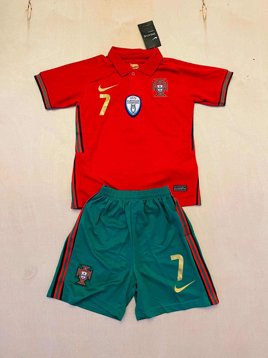 Cristiano Ronaldo 7 Portugal youth soccer jersey set for Etsy