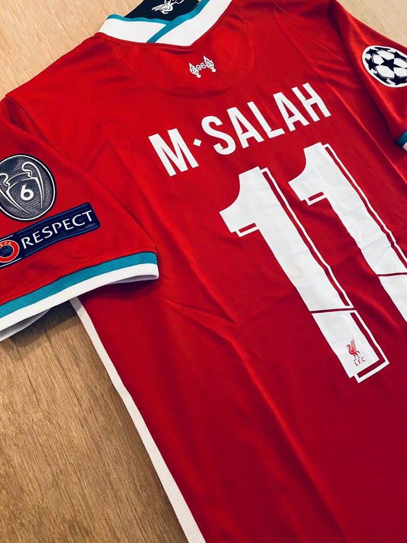Mohamed Salah 11 Liverpool home soccer jersey 20/21 | Etsy