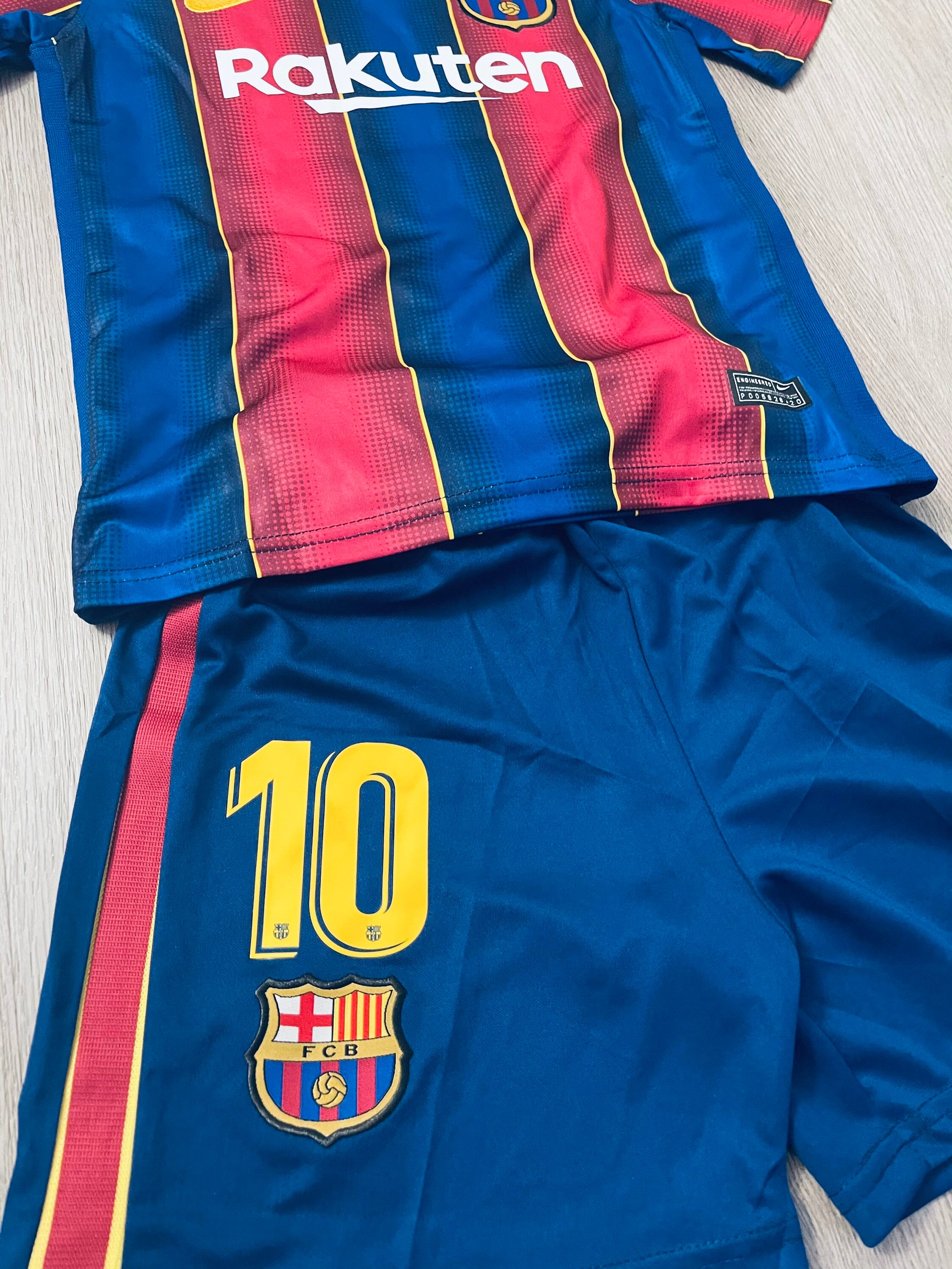 Messi 10 Barcelona home soccer jersey 20/21 set for kids | Etsy