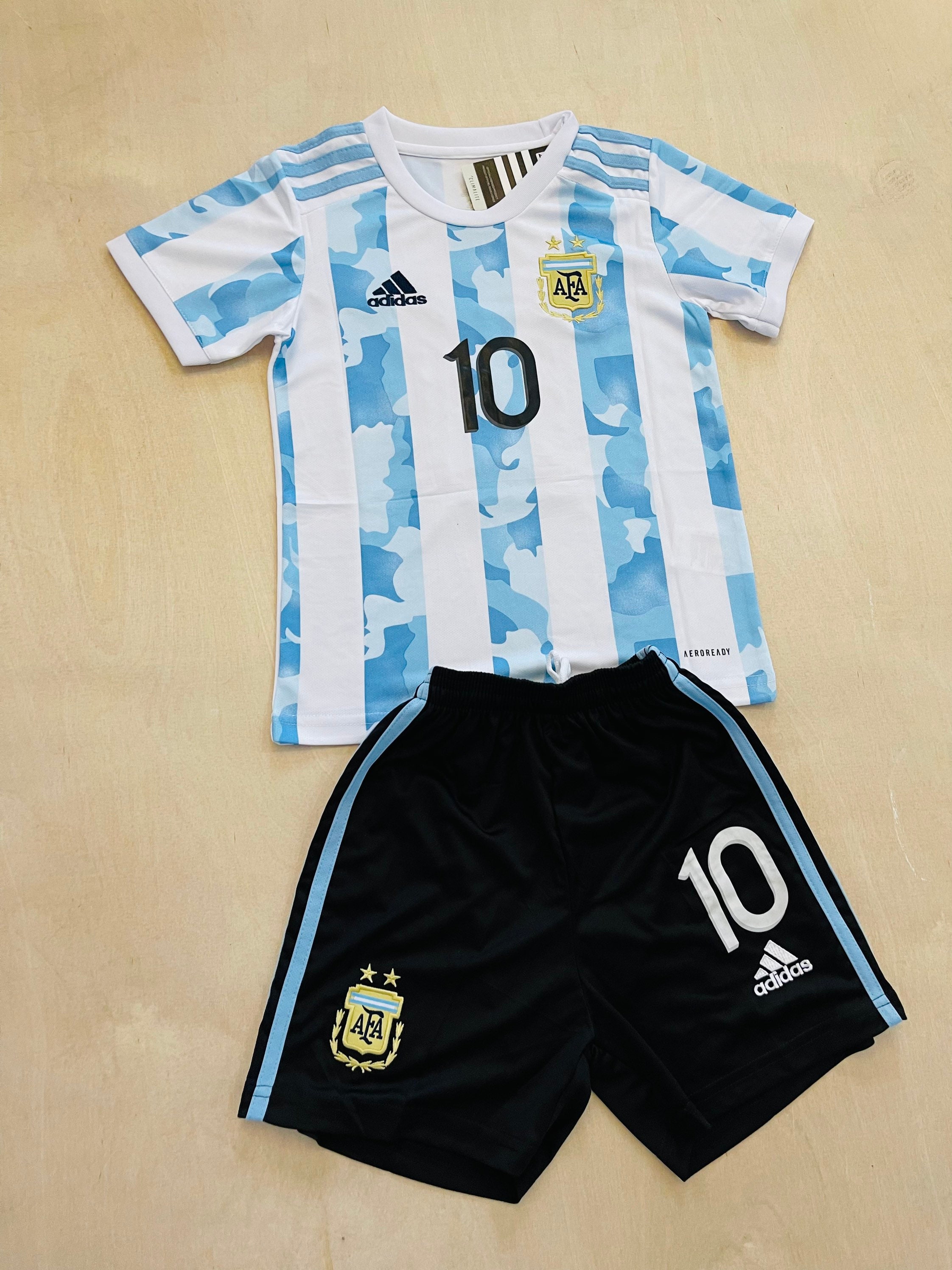 Messi 10 Argentina youth home soccer jersey set for kids Etsy