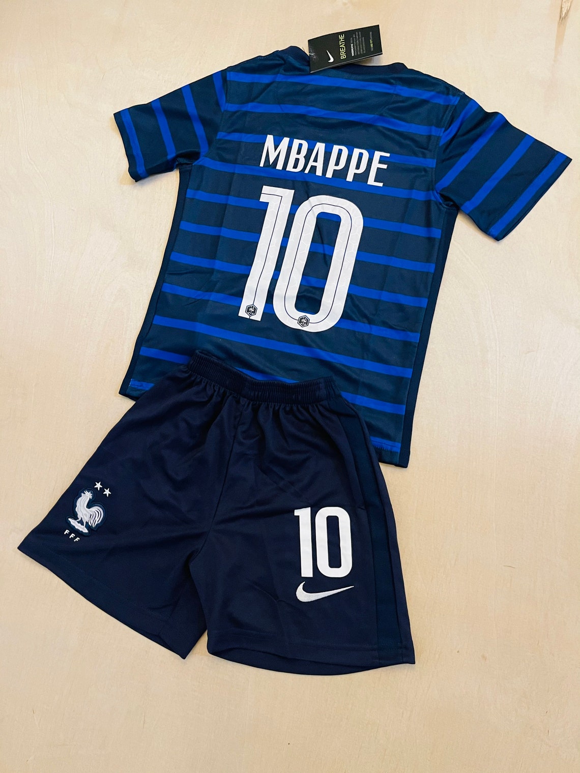 Mbappe 10 France home Soccer kit jersey for kids youth Etsy