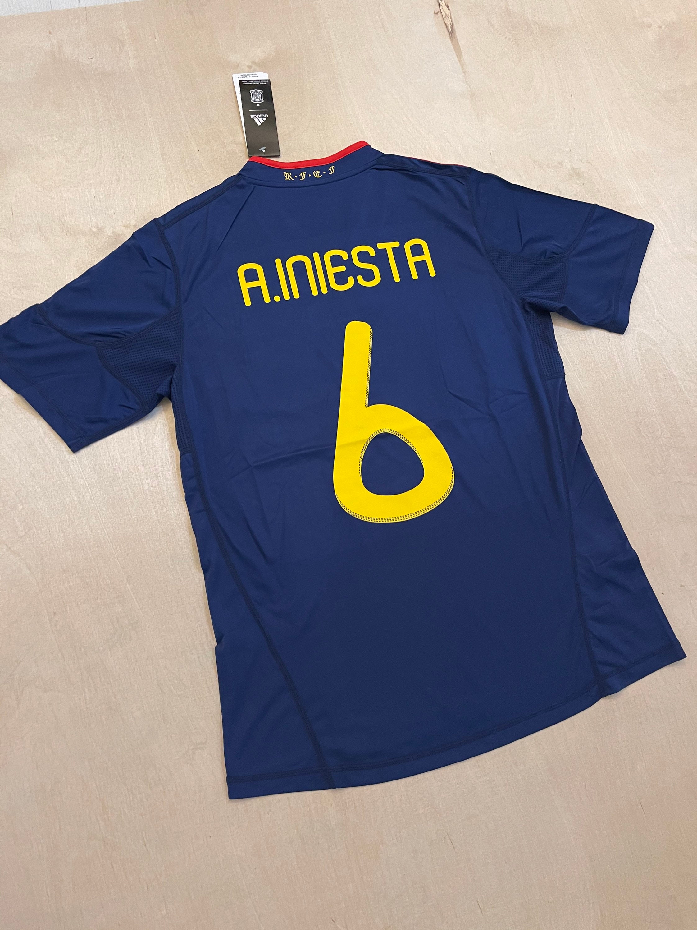Iniesta 6 Spain away soccer jersey World Cup final 2010 Etsy