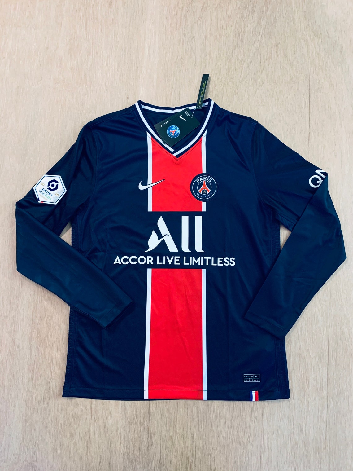 Mbappe 7 PSG Home long sleeve soccer jersey 20/21 Etsy