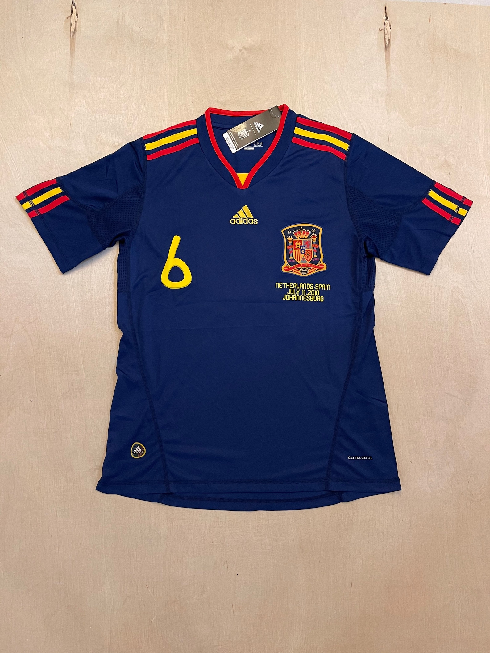 Iniesta 6 Spain away soccer jersey World Cup final 2010 Etsy