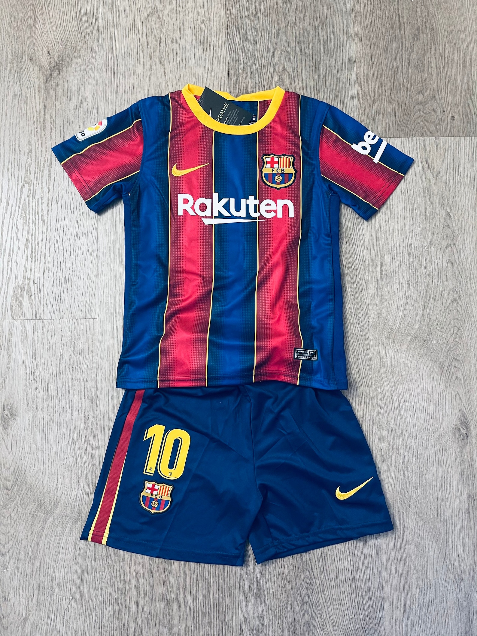 Messi 10 Barcelona home soccer jersey 20/21 set for kids | Etsy