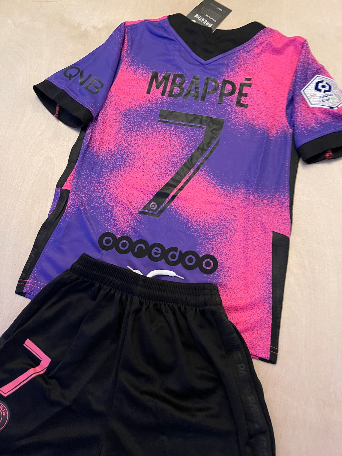Mbappe 7 PSG youth soccer jersey set Jordan edition for kids Etsy