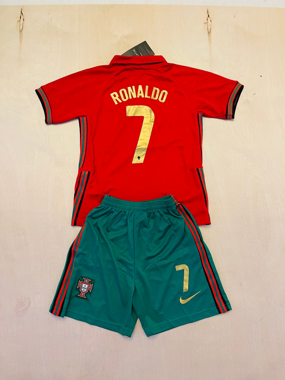 Cristiano Ronaldo 7 Portugal youth soccer jersey set for | Etsy
