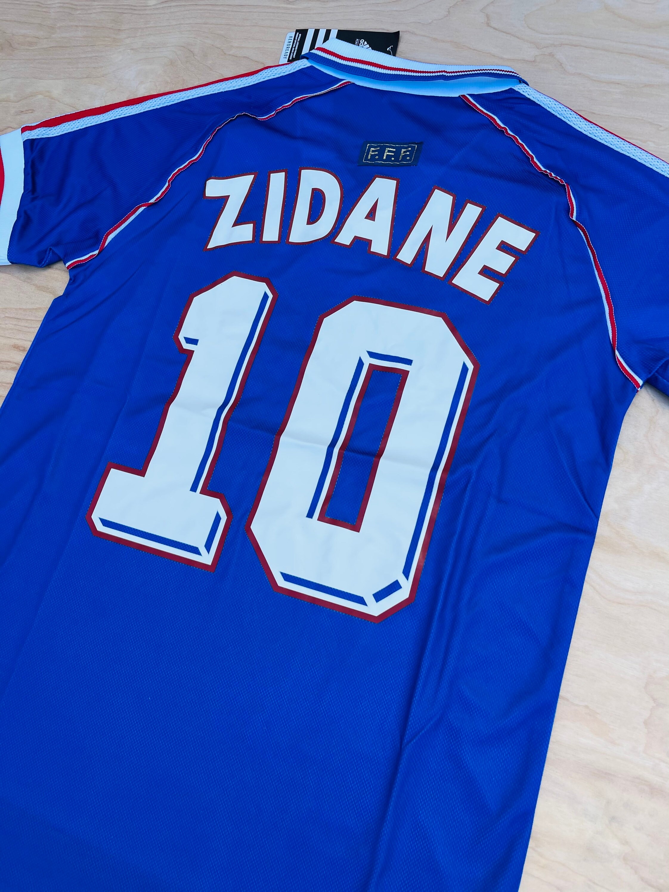 Zidane 10 France home retro soccer jersey World Cup final Etsy