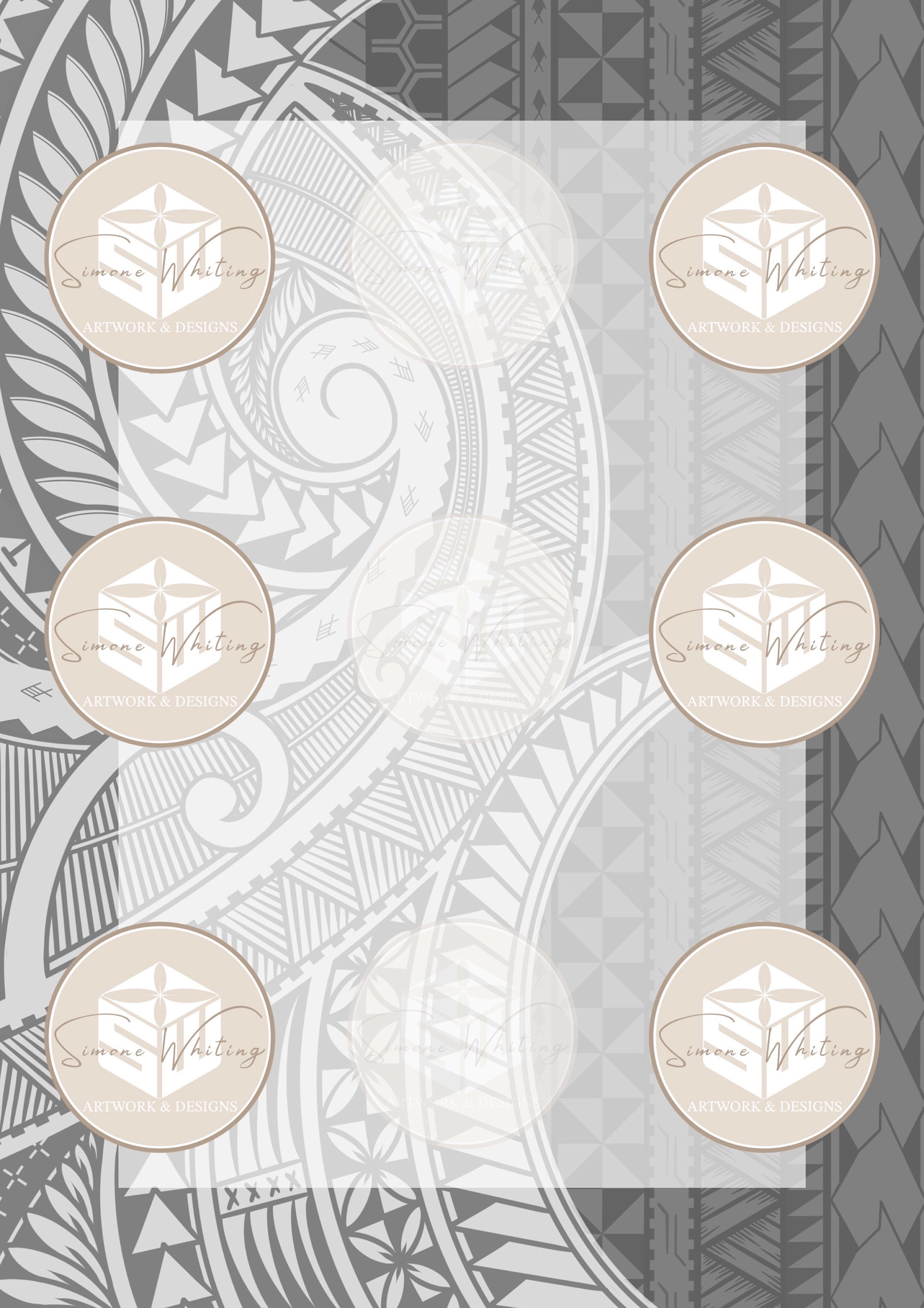 JPEG A4 Polynesian Border Instant Download . You Will Recieve the Image ...