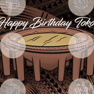 JPEG A4 SIZED digital Polynesian birthday kava bowl design for framing