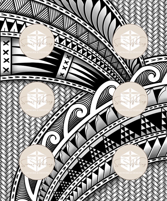 Polynesian Digital Art for instant Downloading by Simone Whiting