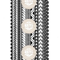 Samoan Tatau Tribal Polynesian Stencil Siapo Art Print 12inch X 12inch ...
