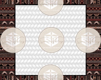 Fiji square and A4 border jpeg instant download