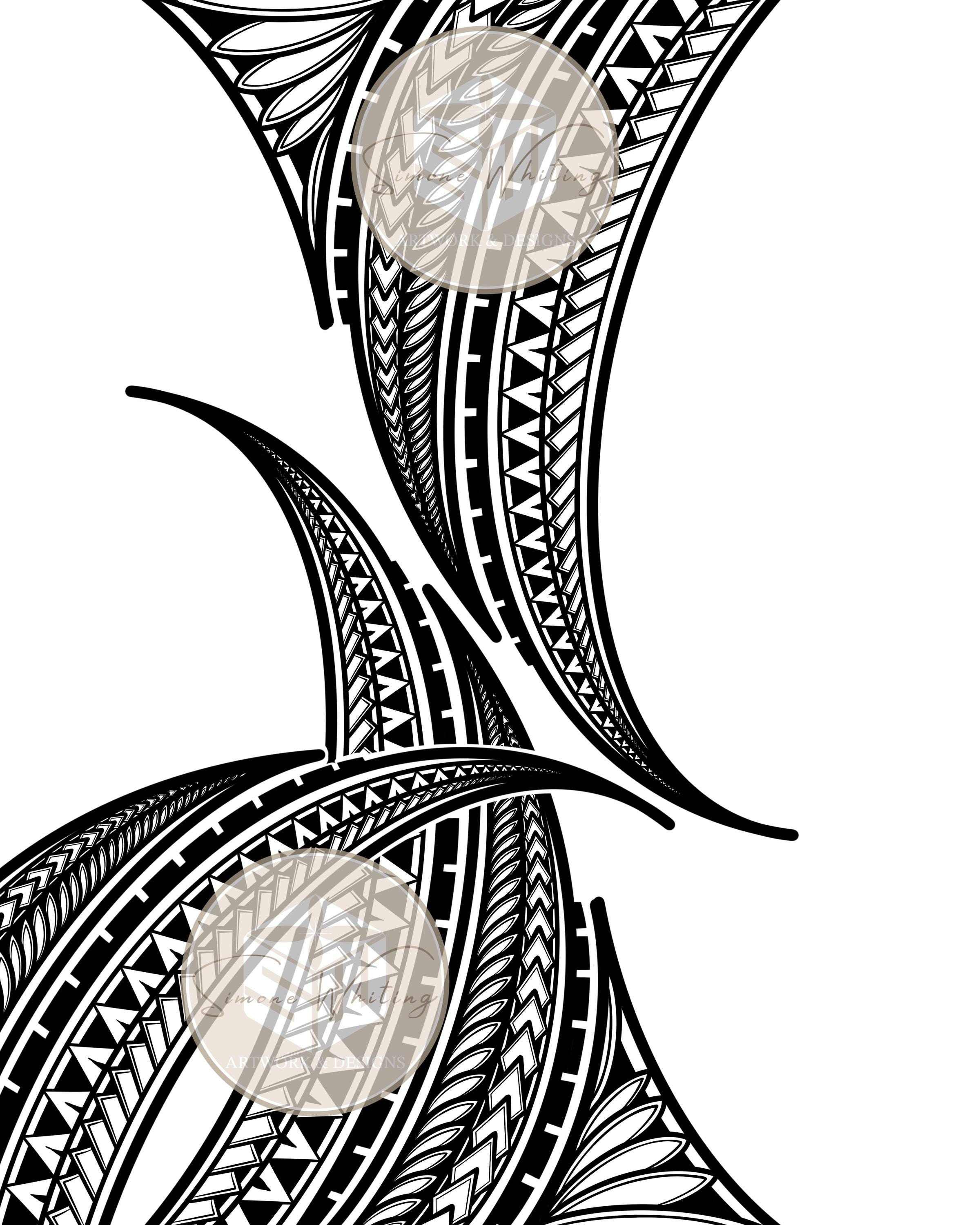 Polynesian PNG design for clothing bags bedding etc