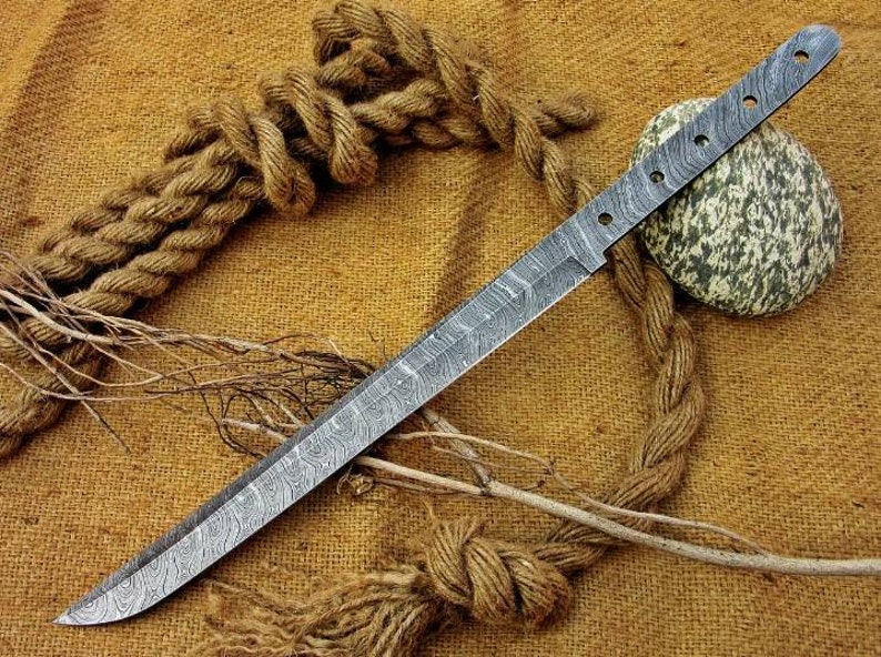 Custom Made Damascus Steel Tanto Blade Sword Blank Blade Etsy