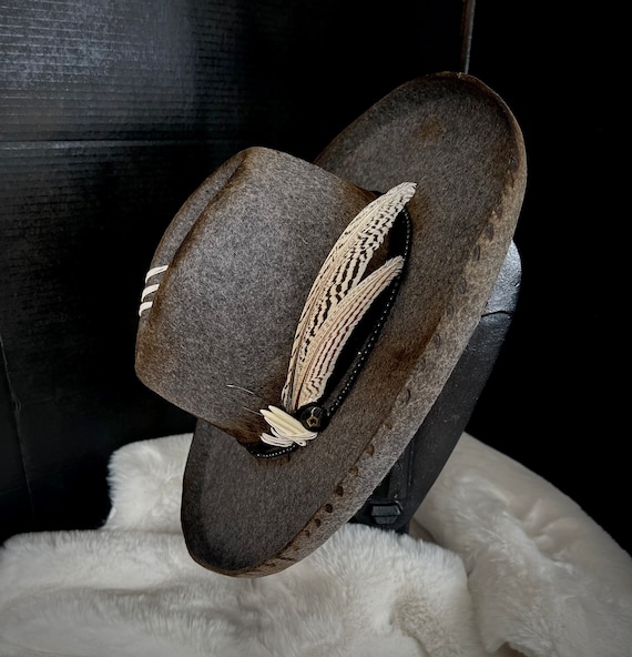 One Hot Burned Hat Co. Custom Rancher Hat ABSAROKEE - Etsy display picture 3
