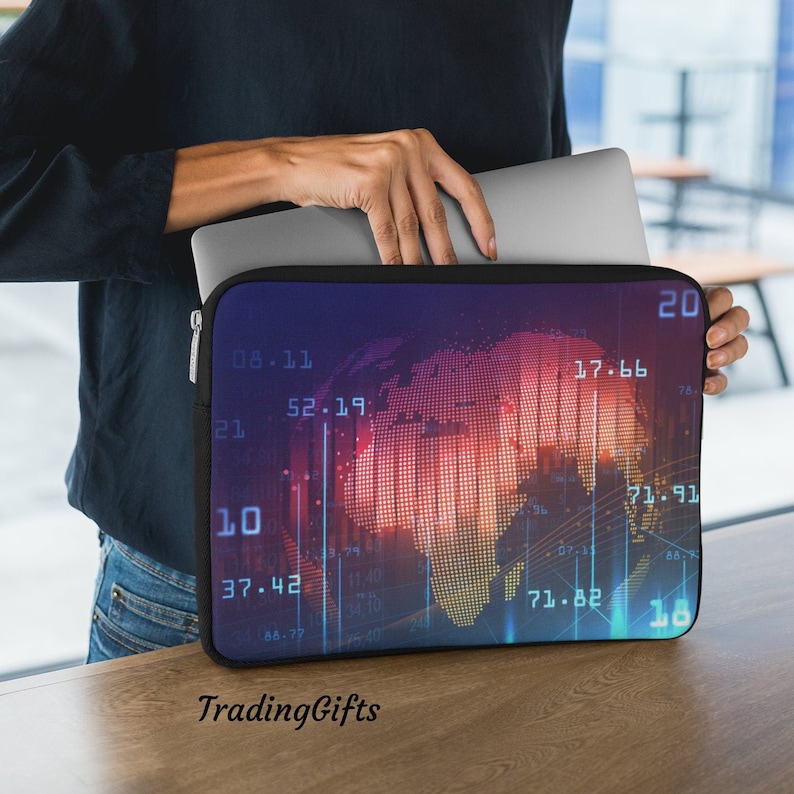 Laptop Case Sleeve Forex Trading Bitcoin Investments Bullish Traders Stock Market Exchange Day Trader Personalized Gifts Crypto Currency Bag