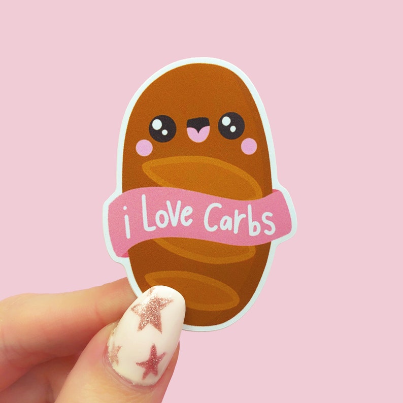 Bread Sticker Baguette VINYL I Love Carbs Carbohydrate Cute Etsy