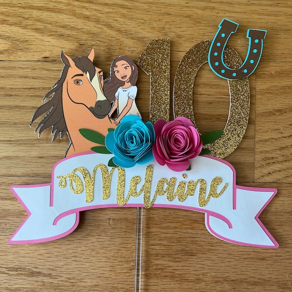 Spirit Riding Free Cake Topper, Lucky Cake Topper