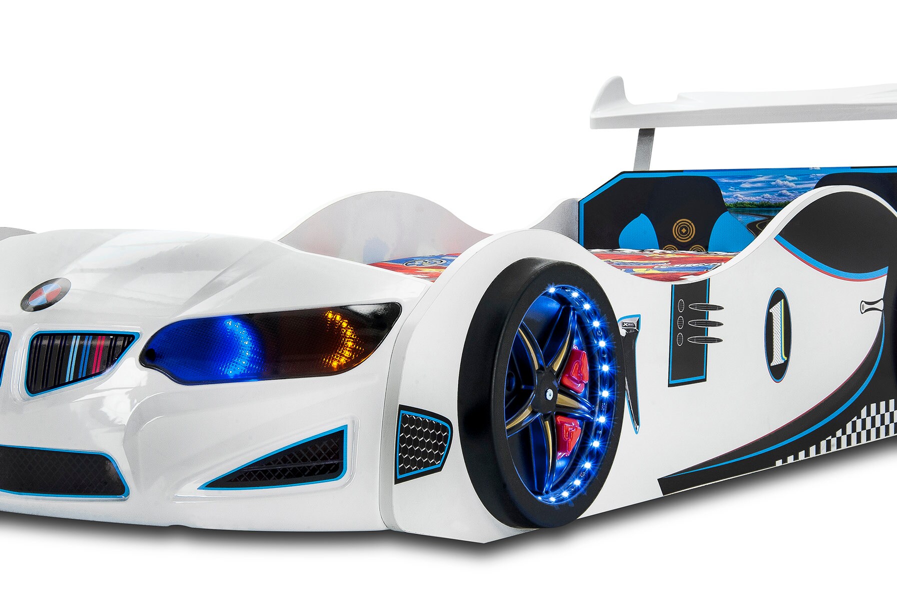 Super Car Bed Racing GT1 Model Twin Size Bed Frame Electric Etsy