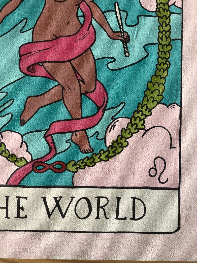 Tarot card \u201cThe World\u201d Black Woman