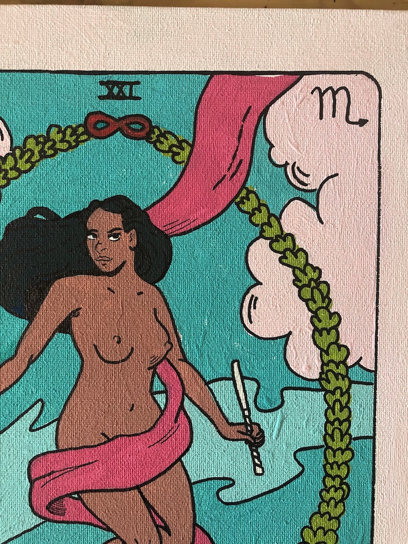 Tarot card \u201cThe World\u201d Black Woman