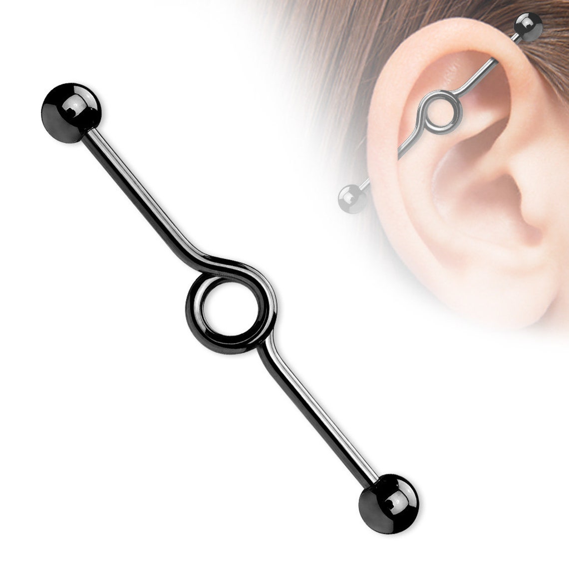 Industrial Piercing Bar Etsy