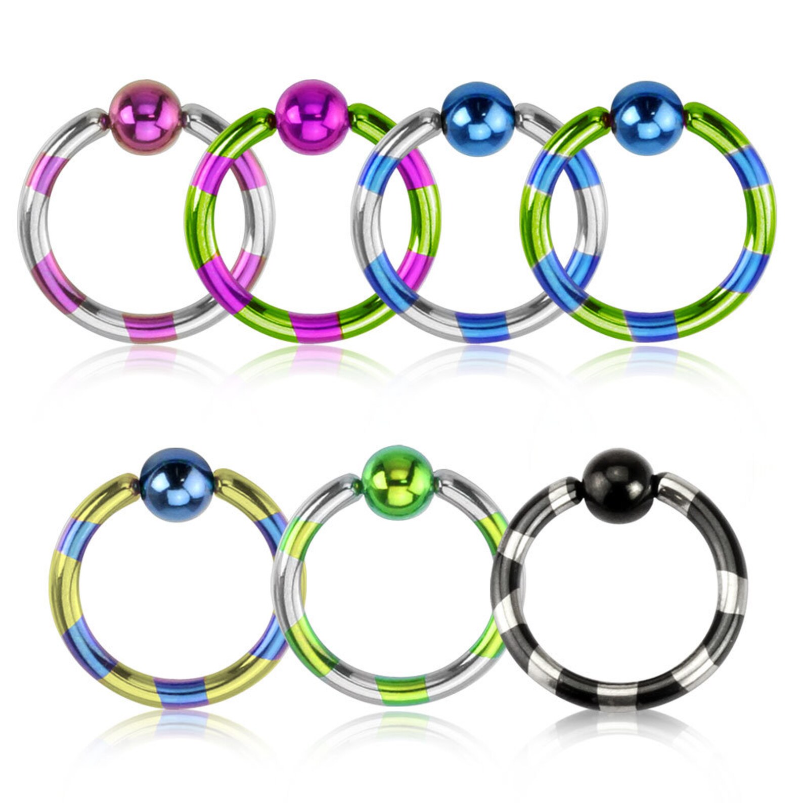 14G3/8'' Nipple/Lip Piercing Hoops Etsy