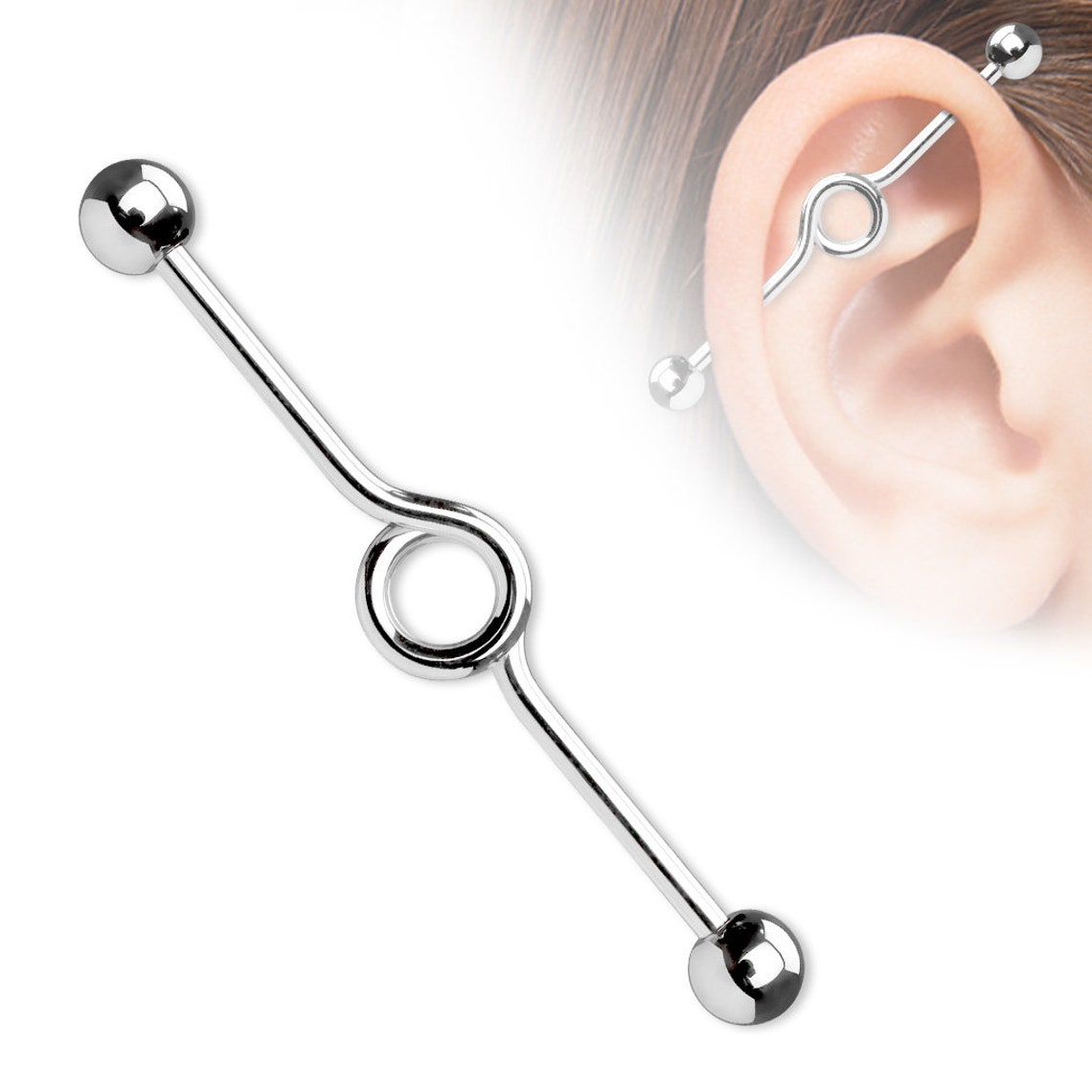 Industrial Piercing Bar Etsy