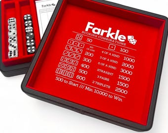 Luck Lab Farkle Dice Tray – Deluxe Game Set with Pearl Dice