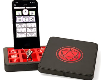 Luck Lab Compact Magnetic Dice Case with Dice Tray and Phone Stand - Dice and Miniature Staging and Storage for RPG,D&D Tabletop Gaming