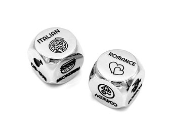 Date Night Decider Dice: Dinner and a Movie with Velvet Bag