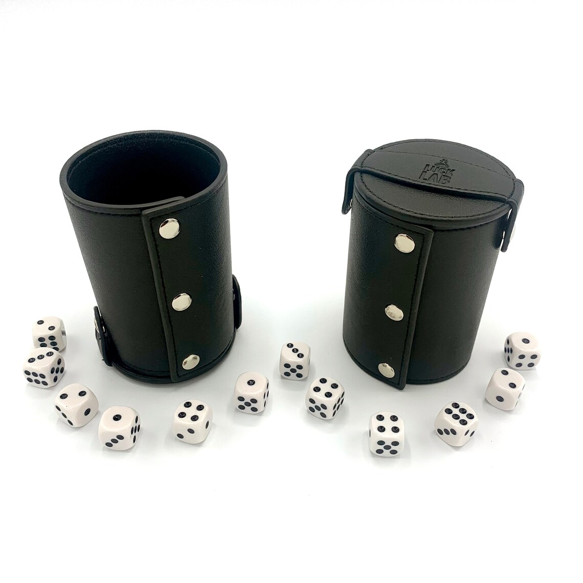 Luck Lab Leather Collapsible Dice Cups Including 12 Dice Set Etsy