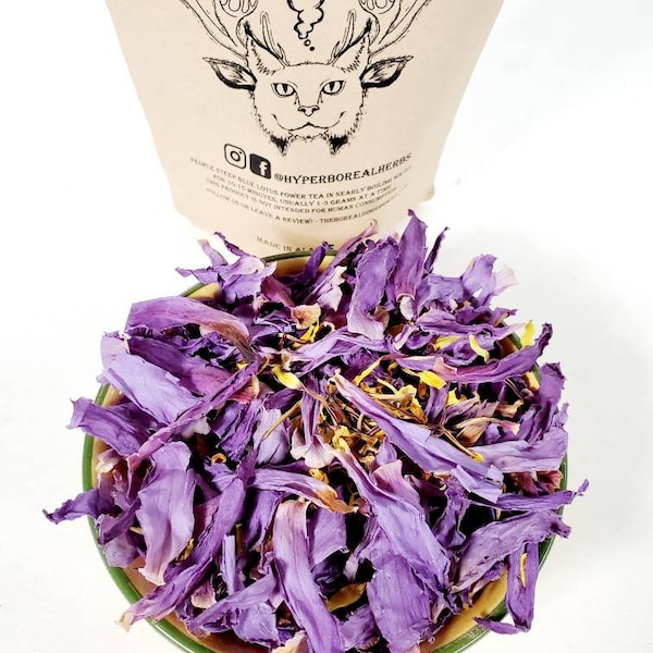 Blue Lotus Flower, Nymphaea Caerulea, Lucid Dream Organic Herbal Loose Leaf Tea