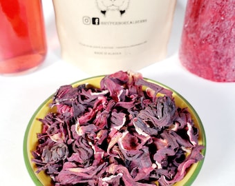 Hibiscus Flowers - Organic Dried Herbs,  Metaphysical, Loose Leaf Tea, Witchcraft