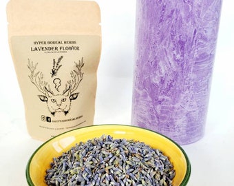 Organic Dried Lavender Flower, Ultra Blue, Dried Herbs for Herbal Tea, Witchcraft