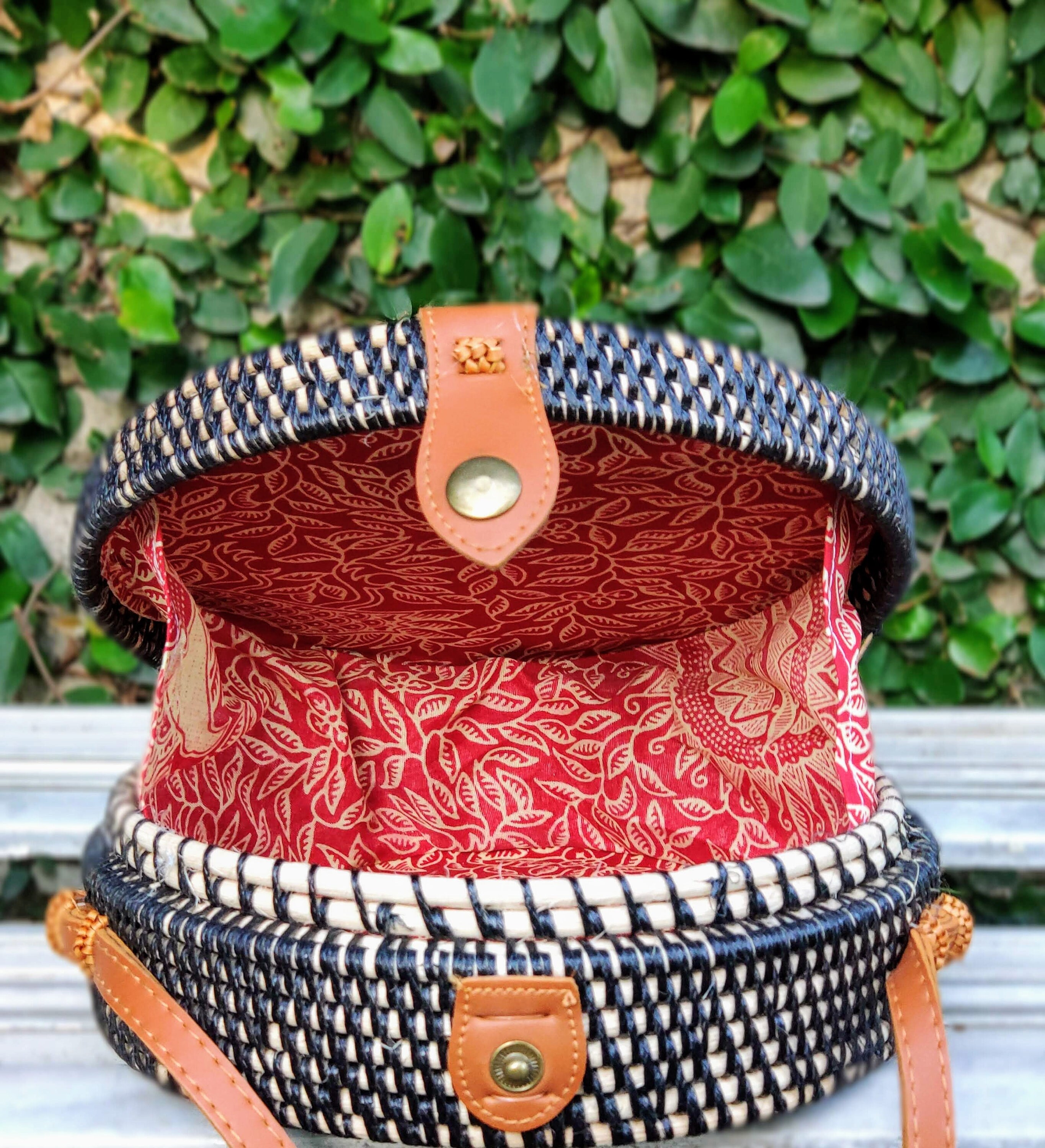 Rattan Shoulder Bag Etsy