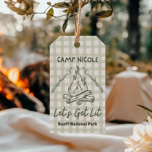 Camp Bachelorette Survival Kit Label, Camp Bachelorette Survival Kit, Last Trail Before the Veil, Cabin Crew, Camp Bach, Gift Tag, Template