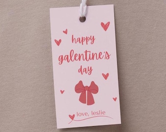 Galentines Party Favor Anhänger, Galentines Gastgeschenk, Valentines Party Favors, Galentines Party Mitbringsel, Valentines Geschenkanhänger, Geschenkanhänger, Schleife