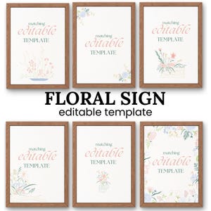 Love in Bloom Bridal Shower, Editable Signs, Editable Posters, Printable DIY Editable Sign, Floral Sign, Wedding Signs, Floral Bridal Shower